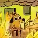this is fine burning meme